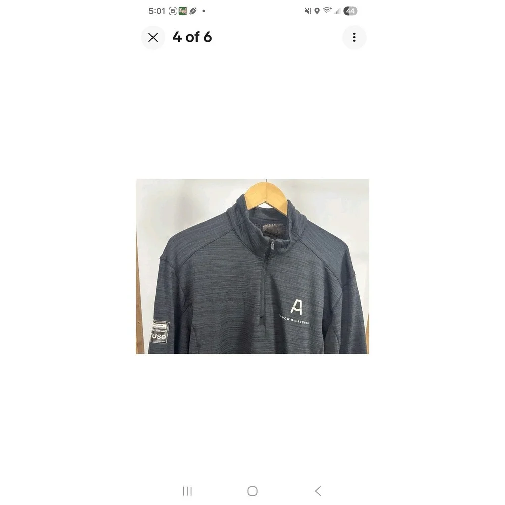 Arrow McLaren SP VUSE F1 Formula Team Issued 1/4 Quarter Zip Pullover Sweater XL